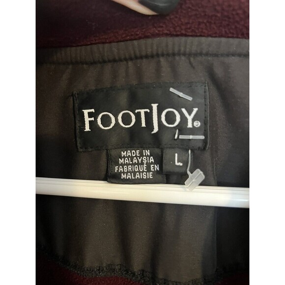 FootJoy Golf Fleece Full Zip Jacket With Zip Off Sleeves Maroon Gray Size Large - Picture 2 of 4